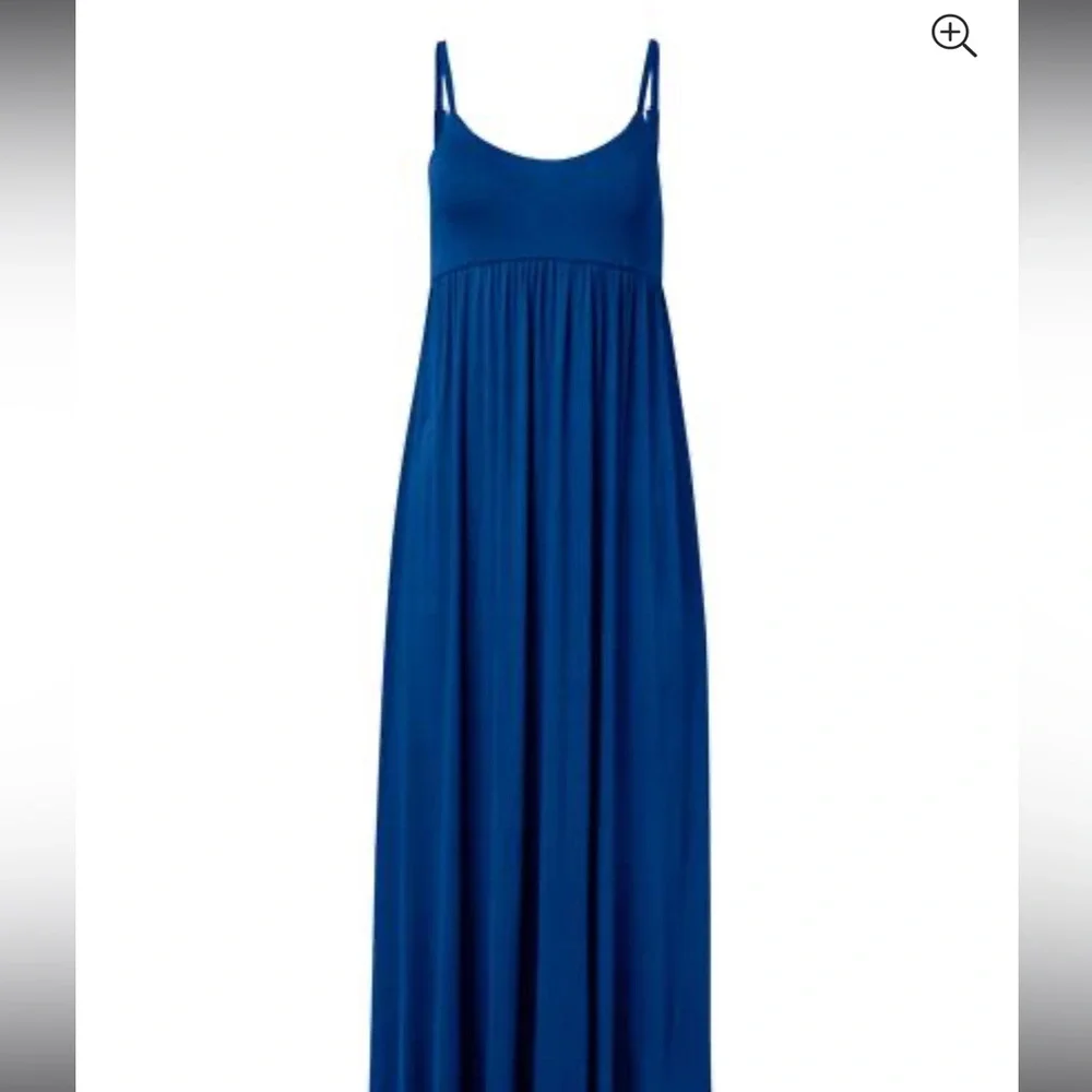VENUS Open/Tie Back Royal Blue Maxi Dress: Size M - Picture 2 of 9